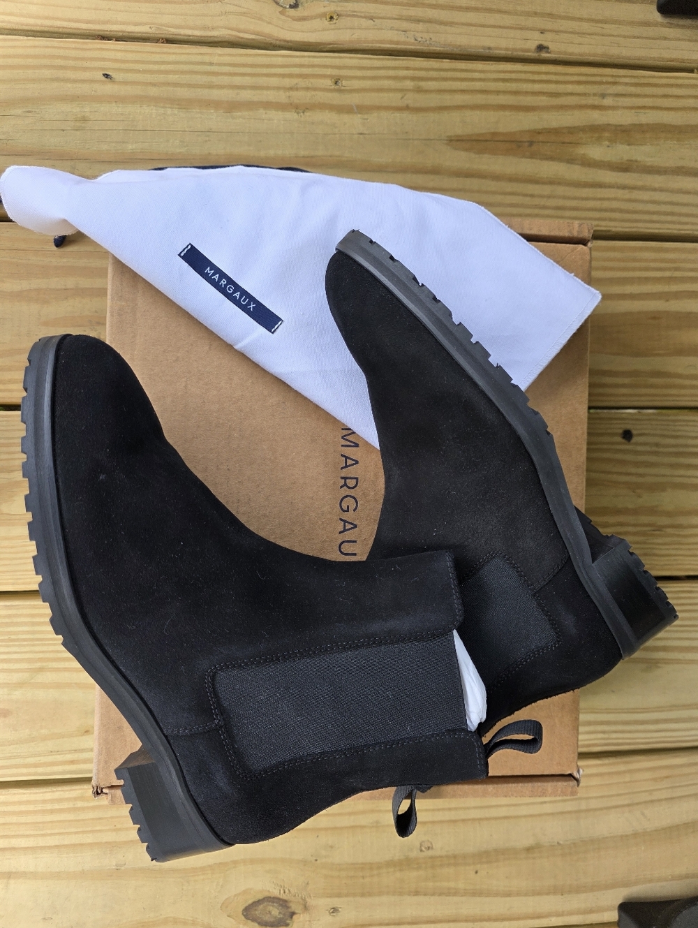 Margaux Chelsea Boots Size 40W- Black Suede - Picture 4 of 4